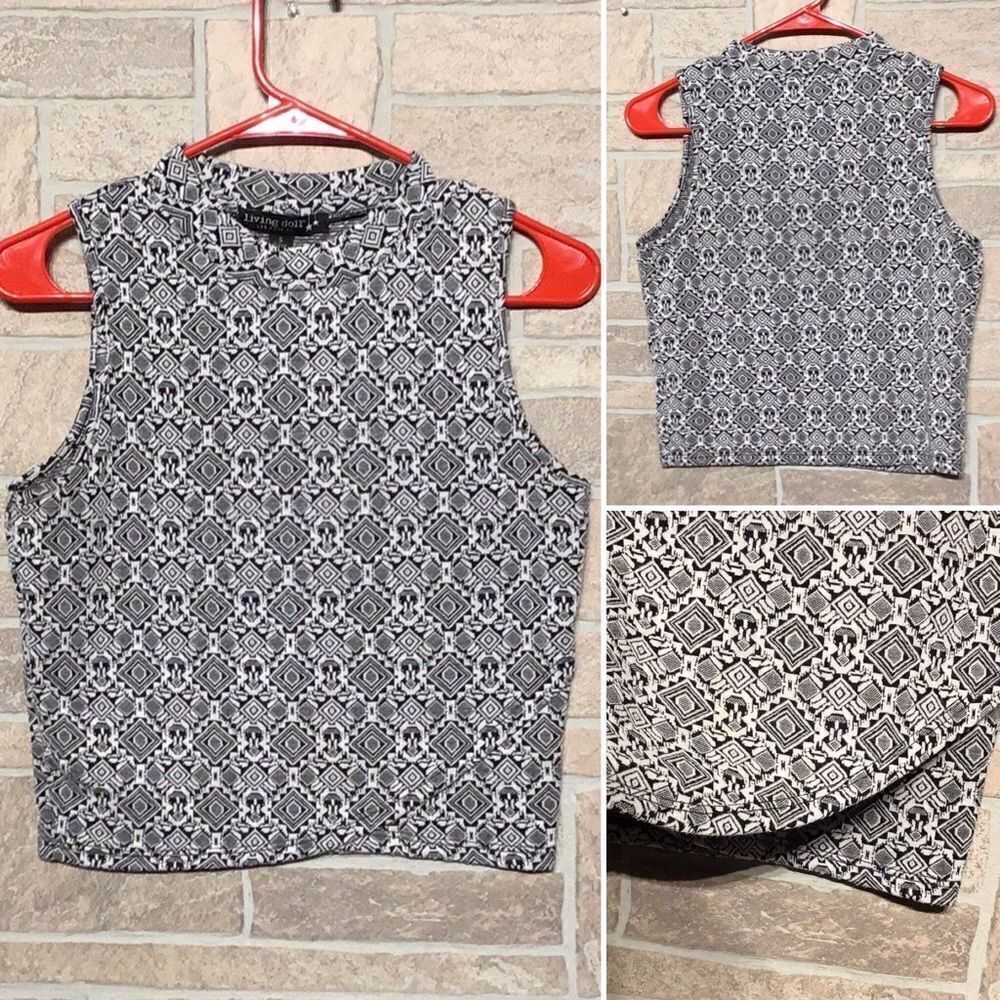Living Doll -Sz S - timeless sleeveless wrap optic